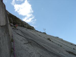 traversing across the slab